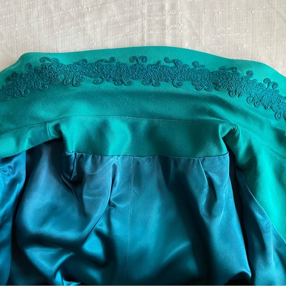 Women’s 1950’s Turquoise Evening-wear Over Coat by Peggy French - Picture 7 of 9